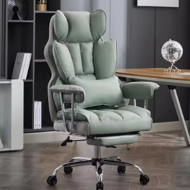 Desk Office Chair 400LBS,Big and Tall PU Leather Computer Chair, Executive Office Chair with Leg Rest and Lumbar Support