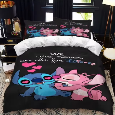 Stitch 100% Polyester Home Decor 3-Piece 1 Quilt Cover One Piece Bedding Set Comforte Exquisite Birthday Gift
