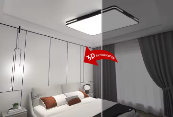 Modern LED Ceiling Light Minimalist Square Black White Decor Lamp For Bedroom Living Room Hall Dining Room Aisle Indoor Lighting