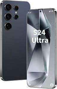 Unlocked Cell Phones S24 Ultra Dual SIM Android Phone 8GB+256GB Unlocked Android Phone,7" HD+ Display,108MP+48MP Camera,6800mAh, 2025 Smart Phone (Deep Blue)