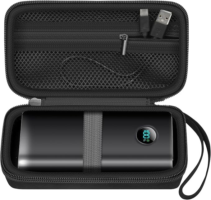 Travel Case Compatible with LOVELEDI for POIYTL for IAPOS for SABANI for OHOVIV for RGVOTA for Pxwaxpy for FOCHEW Portable Charger Power Bank, Storage Holder for Fast Charging Battery Pack (Black)