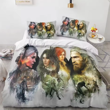 3D Printed The Witchers Bedding Set Boys Girls Twin Queen Size Duvet Cover Pillowcase Bed Kids Adult Home Textileextile