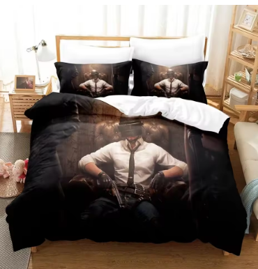 3D Print Game Battlegrounds PUBG Bedding Set Boys Girls Twin Queen Size Duvet Cover Pillowcase Bed Kids Adult Home Textile