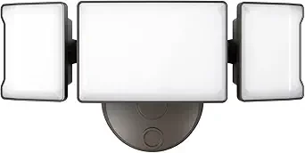 Olafus 60W Flood Lights Outdoor, Switch Controlled 6000LM LED Security Lights, IP65 Waterproof Outside Floodlights, 6500K Exterior Flood Light Fixture Wired for House Yard Porch Eave Brown
