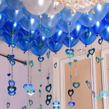 100pcs/lot Red Heart Laser Sequined Rain Balloon Pendant Romantic Wedding Room Birthday Party Decoration Balloon Accessories