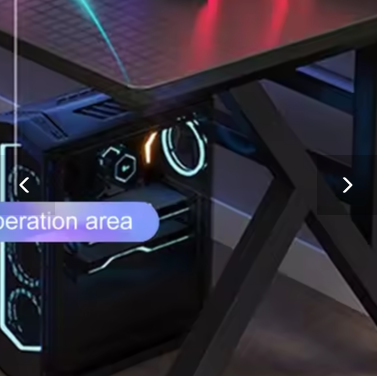 Rectangle Shaped Desk Corner Gaming Desk Computer Desk with Large Desktop Studying and Working and Gaming for Home Work Place