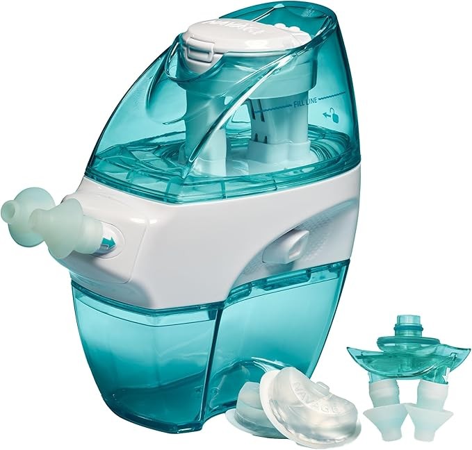 Navage Multi-User Bundle - Navage Nasal Irrigation System - Saline Nasal Rinse Kit with 1 Navage Nose Cleaner, 20 Salt Pods, and Extra Nasal Dock and Pair of Nose Pillows