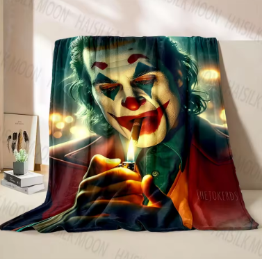6 Sizes Clown Joker Printed Blanket Warm and Soft for Home Travel Blanket Sofa Bedding Camping Picnic Car Office Cover Blanket