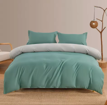 New Design Dark Green Bedding Set Home Duvet Cover Bed Sheet Pillowcase King Queen Full Single Size,(Excluding filler)3pcs 4pcs