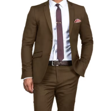 2024 New Men's Formal Fit Single breasted Elegant man suit Customized Casual Business Office Jacket Set of Two Comfortable